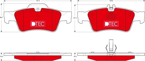 TRW GDB1546DTE - Sada brzdových platničiek kotúčovej brzdy parts5.com