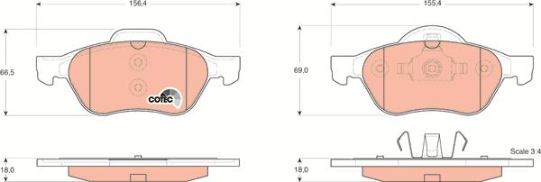 TRW GDB1540 - Jarrupala, levyjarru parts5.com