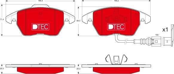 TRW GDB1550DTE - Komplet pločica, disk-kočnica parts5.com