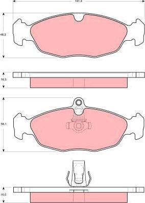 TRW GDB1569 - Piduriklotsi komplekt,ketaspidur parts5.com