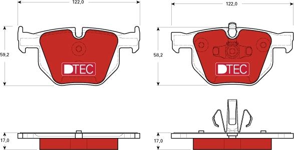 TRW GDB1560DTE - Juego de pastillas de freno parts5.com