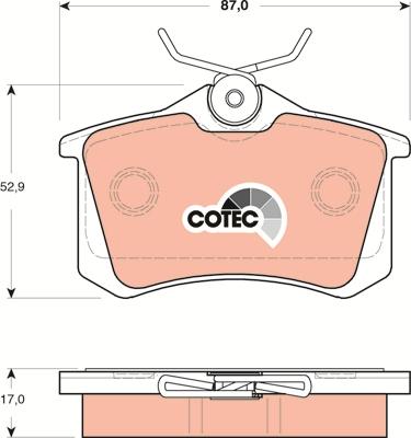 TRW GDB1504 - Brake Pad Set, disc brake parts5.com