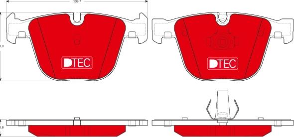 TRW GDB1502DTE - Set placute frana,frana disc parts5.com