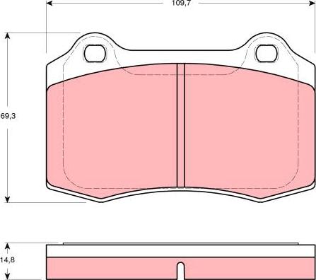 TRW GDB1513 - Bremsbelagsatz, Scheibenbremse parts5.com