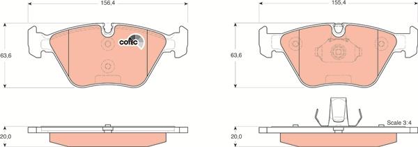 TRW GDB1531 - Set placute frana,frana disc parts5.com