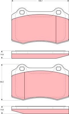 TRW GDB1537 - Bremsbelagsatz, Scheibenbremse parts5.com