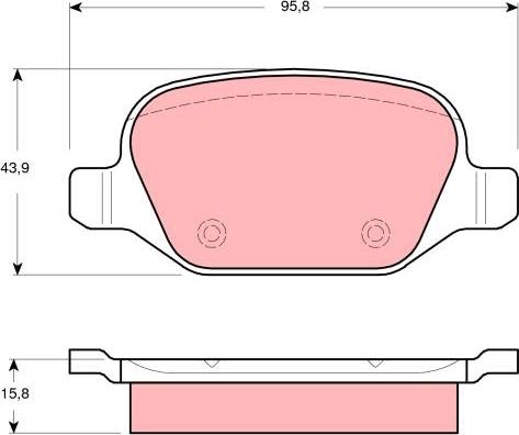 TRW GDB1520 - Set placute frana,frana disc parts5.com