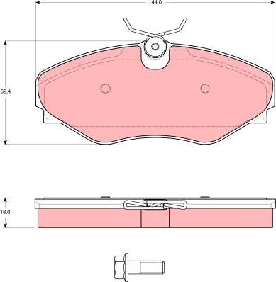 TRW GDB1574 - Komplet zavornih oblog, ploscne (kolutne) zavore parts5.com