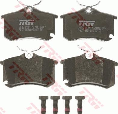 TRW GDB1578 - Sada brzdových platničiek kotúčovej brzdy parts5.com