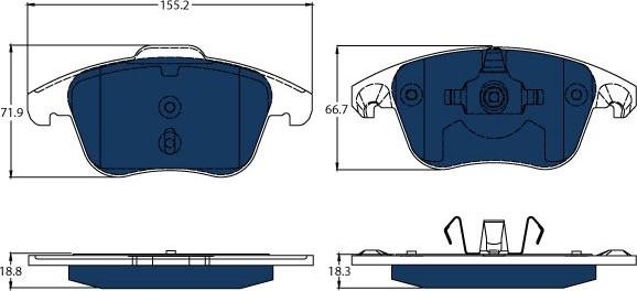 TRW GDB1691BTE - Brake Pad Set, disc brake parts5.com