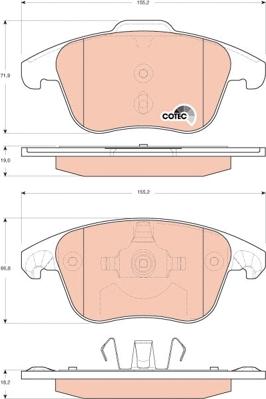 TRW GDB1691 - Set placute frana,frana disc parts5.com