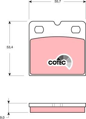 TRW GDB1641 - Set placute de frana,frana de parcare cu disc parts5.com