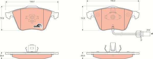 TRW GDB1659 - Brake Pad Set, disc brake parts5.com