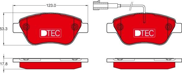 TRW GDB1654DTE - Set placute frana,frana disc parts5.com