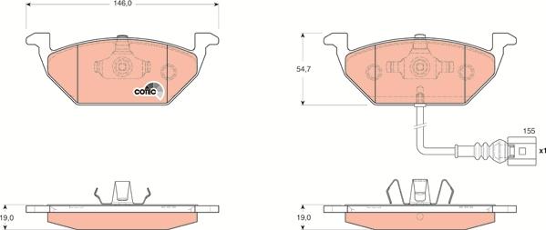 TRW GDB1658 - Fékbetétkészlet, tárcsafék parts5.com