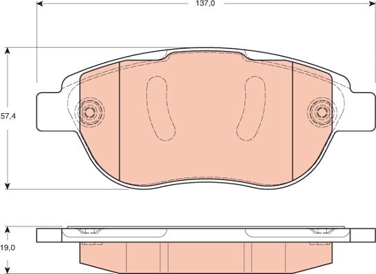 TRW GDB1669 - Σετ τακάκια, δισκόφρενα parts5.com