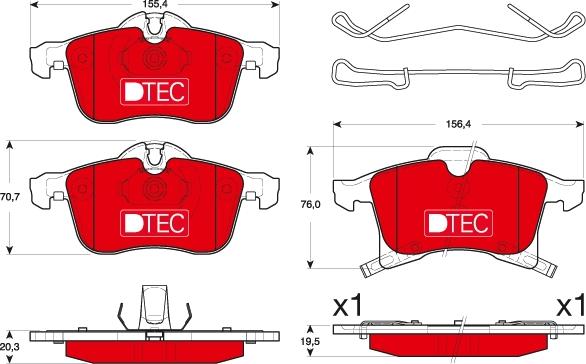 TRW GDB1668DTE - Set placute frana,frana disc parts5.com