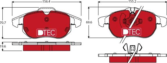 TRW GDB1613DTE - Set placute frana,frana disc parts5.com