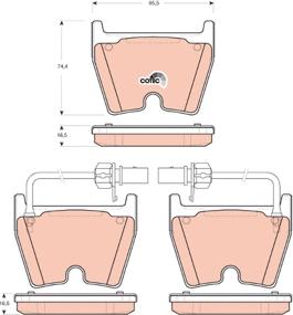 TRW GDB1688 - Fékbetétkészlet, tárcsafék parts5.com