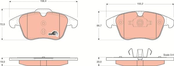 TRW GDB1683 - Jarrupala, levyjarru parts5.com