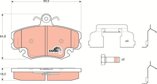 TRW GDB1634 - Komplet pločica, disk-kočnica parts5.com