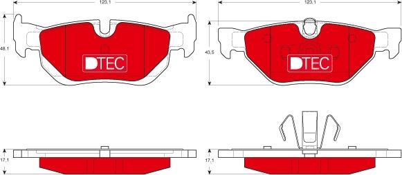 TRW GDB1626DTE - Set placute frana,frana disc parts5.com