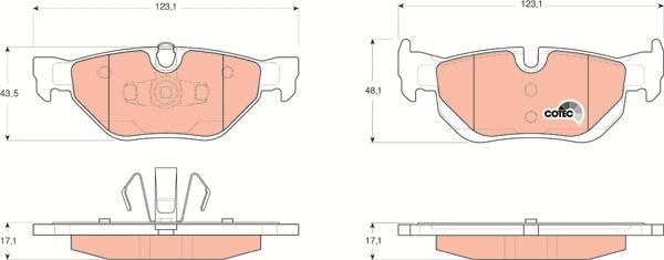 TRW GDB1626 - Set placute frana,frana disc parts5.com