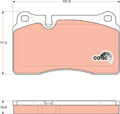 TRW GDB1670 - Set placute frana,frana disc parts5.com