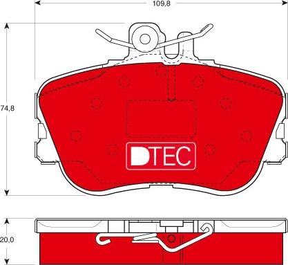 TRW GDB1094DTE - Sada brzdových platničiek kotúčovej brzdy parts5.com