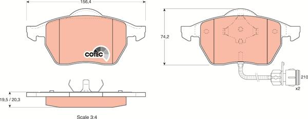 TRW GDB1049 - Set placute frana,frana disc parts5.com