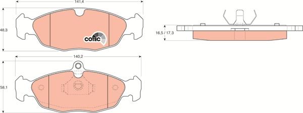 TRW GDB1040 - Set placute frana,frana disc parts5.com