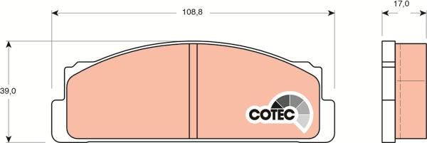 TRW GDB106 - Komplet pločica, disk-kočnica parts5.com