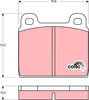 TRW GDB100 - Σετ τακάκια, δισκόφρενα parts5.com