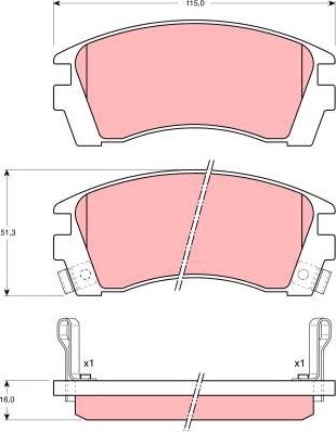 TRW GDB1013 - Set placute frana,frana disc parts5.com