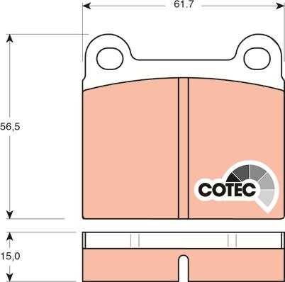 TRW GDB101 - Brake Pad Set, disc brake parts5.com