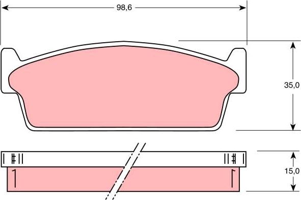 TRW GDB1021 - Set placute frana,frana disc parts5.com