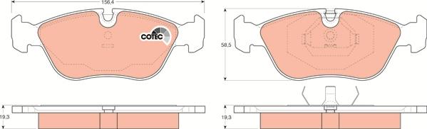 TRW GDB1159 - Komplet pločica, disk-kočnica parts5.com