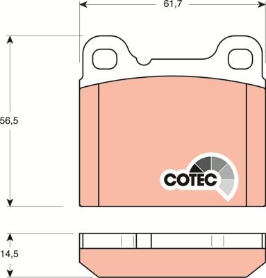 TRW GDB1160 - Komplet kočnih obloga, disk kočnica parts5.com