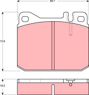 TRW GDB1103 - Piduriklotsi komplekt,ketaspidur parts5.com