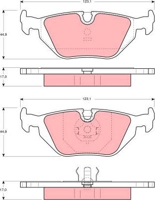 TRW GDB1189 - Brake Pad Set, disc brake parts5.com