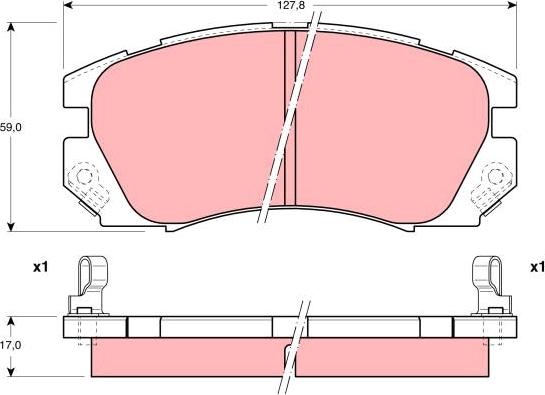 TRW GDB1179 - Set placute frana,frana disc parts5.com