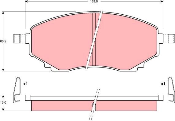 TRW GDB1177 - Set placute frana,frana disc parts5.com