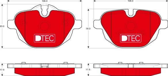 TRW GDB1840DTE - Komplet zavornih oblog, ploscne (kolutne) zavore parts5.com