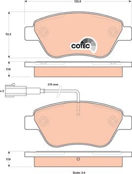 TRW GDB1842 - Set placute frana,frana disc parts5.com