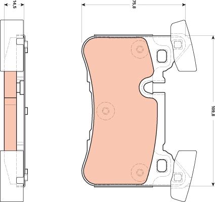 TRW GDB1856 - Тормозные колодки, дисковые, комплект parts5.com