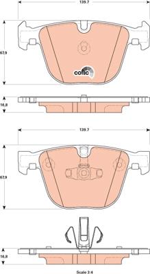 TRW GDB1857 - Set placute frana,frana disc parts5.com