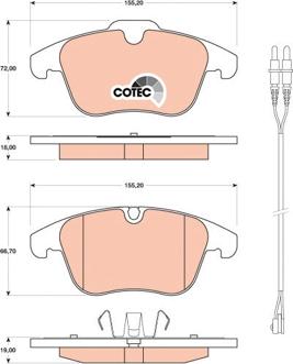 TRW GDB1818 - Set placute frana,frana disc parts5.com