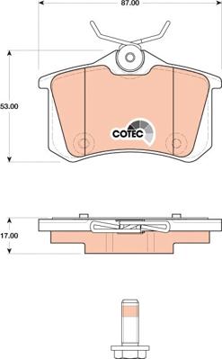 TRW GDB1813 - Sada brzdových destiček, kotoučová brzda parts5.com