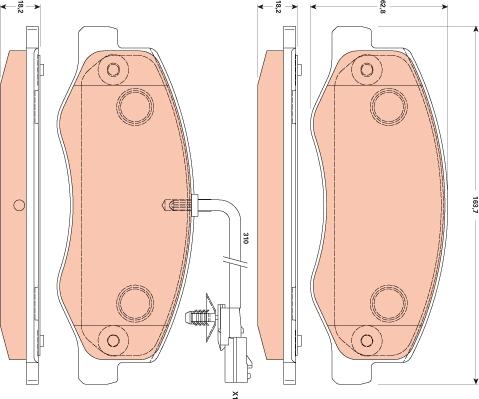 TRW GDB1885 - Set placute frana,frana disc parts5.com