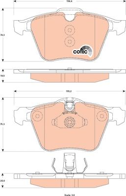 TRW GDB1835 - Komplet zavornih oblog, ploscne (kolutne) zavore parts5.com